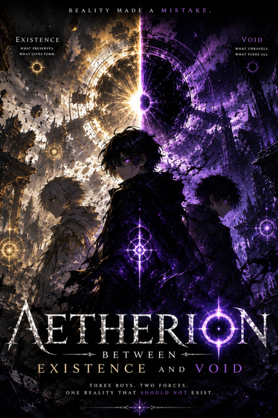 Cover for Aetherion-Between Existence and Void [A Magic Academy Progression Fantasy]