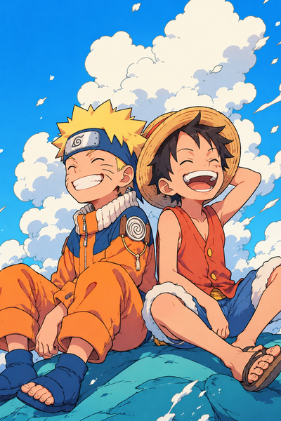 Cover for Naruto: Oh No! It's Luffy!