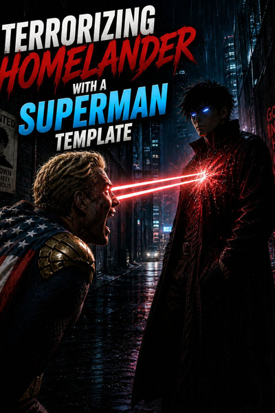 Cover for Terrorizing Homelander with a Superman Template