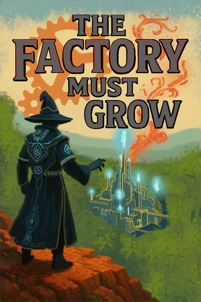A wizard stands on a rocky bluff overlooking a factory in the midst of dense jungle