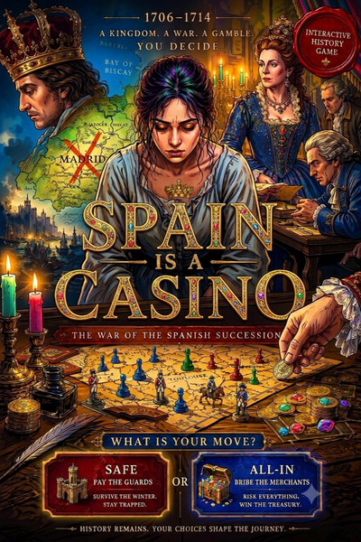 Cover for The War of Spanish Succesion: The Bourbon Gambit: Spain is a Casino