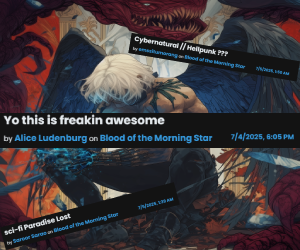 Banner ad: Blood Of The Morning Star