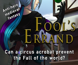 Banner ad: The Elequan Legacy Fools Errand