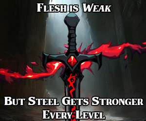 Banner ad: Bloodstained Blade Gamelit Sword Mc