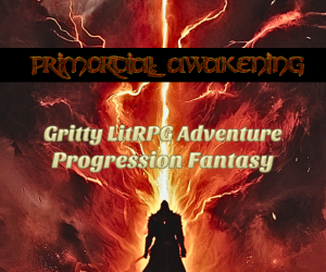 Banner ad: Primordial Awakening Litrpg Adventure Writathon