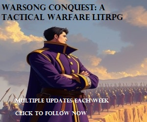 Banner ad: Warsong Conquest Litrpg Wartime Strategy And Battlefield