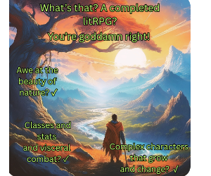 Banner ad: In The Shadow Of Mountains A Litrpg Adventure