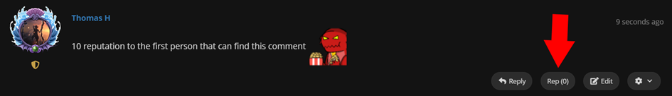 Figure 2 Comment reputation button.