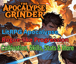 Banner ad: The Apocalypse Grinder Litrpg Apocalypse Timeloop
