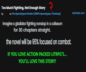 Banner ad: The Apocalypse Grinder Litrpg Apocalypse Timeloop